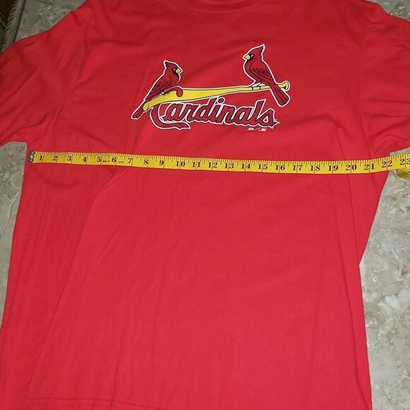 St Louis Cardinals MLB Graphic Tee Red Majestic Mens Size XL - Picture 4 of 7